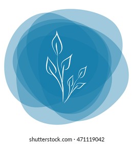 Sprout vector icon.