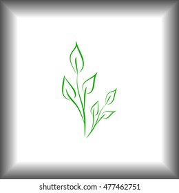 Sprout vector icon.