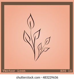 Sprout vector icon.