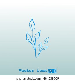 Sprout vector icon.