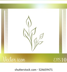 Sprout vector icon.
