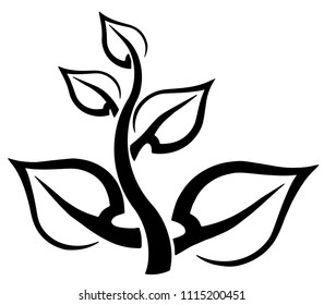 Sprout vector icon. ecology symbol design elements.