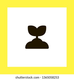 sprout vector icon. flat design