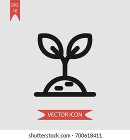 Sprout vector icon illustration symbol