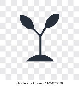 Sprout vector icon isolated on transparent background, Sprout logo concept