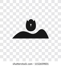 Sprout vector icon isolated on transparent background, Sprout logo concept