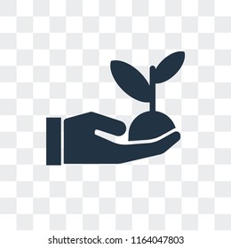 Sprout vector icon isolated on transparent background, Sprout logo concept