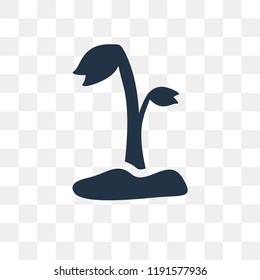 Sprout vector icon isolated on transparent background, Sprout transparency concept can be used web and mobile