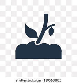 Sprout vector icon isolated on transparent background, Sprout transparency concept can be used web and mobile
