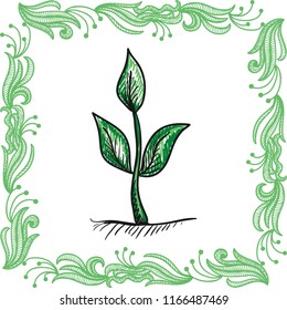 Sprout. Vector illustration