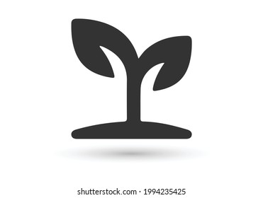 Sprout vector logo design template.