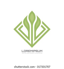 Sprout - vector logo template concept illustration. Nature symbol. Leaves sign. Abstract icon. Design element. 