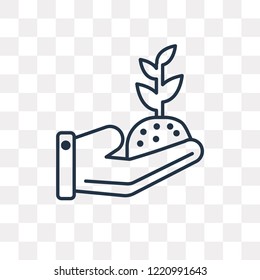 Sprout vector outline icon isolated on transparent background, high quality linear Sprout transparency concept can be used web and mobile