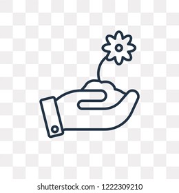 Sprout vector outline icon isolated on transparent background, high quality linear Sprout transparency concept can be used web and mobile