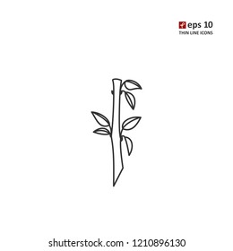 Sprout - vector thin line icon on white background. Symbol for web, infographics, print design and mobile UX/UI kit. Vector illustration, EPS10.