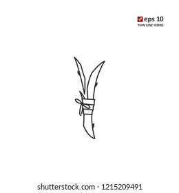 Sprout - vector thin line icon on white background. Symbol for web, infographics, print design and mobile UX/UI kit. Vector illustration, EPS10.