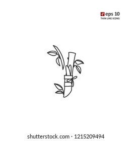 Sprout - vector thin line icon on white background. Symbol for web, infographics, print design and mobile UX/UI kit. Vector illustration, EPS10.