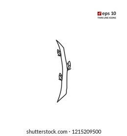 Sprout - vector thin line icon on white background. Symbol for web, infographics, print design and mobile UX/UI kit. Vector illustration, EPS10.