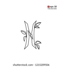 Sprout - vector thin line icon on white background. Symbol for web, infographics, print design and mobile UX/UI kit. Vector illustration, EPS10.