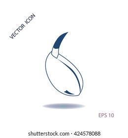 Sprout of wheat, vector icon