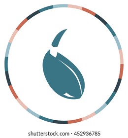 Sprout of wheat, vector icon