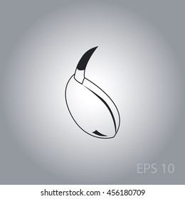 Sprout of wheat, vector icon