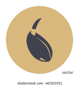Sprout of wheat, vector icon