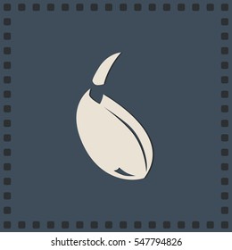 Sprout of wheat, vector icon