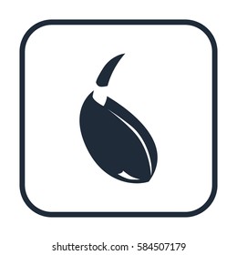 Sprout of wheat, vector icon
