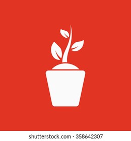 The sprout wreath icon. Plant and herb, nature symbol. Flat Vector illustration
