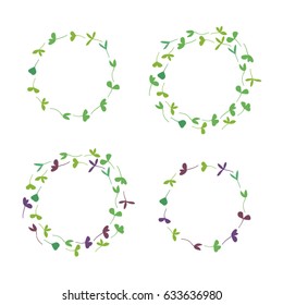 Sprout wreaths - vector illustration