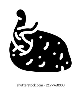 sprouted potatoes glyph icon vector. sprouted potatoes sign. isolated symbol illustration