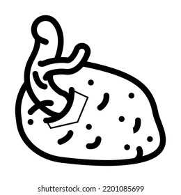 sprouted potatoes line icon vector. sprouted potatoes sign. isolated contour symbol black illustration