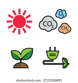 Planta de germinação aproveitando a luz solar e a eletricidade para crescer em um ambiente sustentável