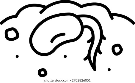 Sprouting Seed Illustration in Soil