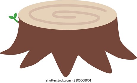 It is sprouting from a stump.