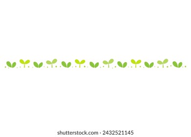 Sprouts border template on white background.