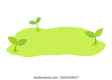 Sprouts ground isolated on white background.
