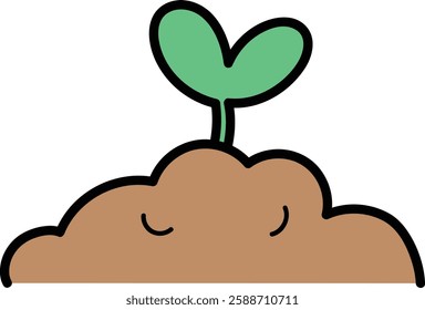 sprouts growing in the soil