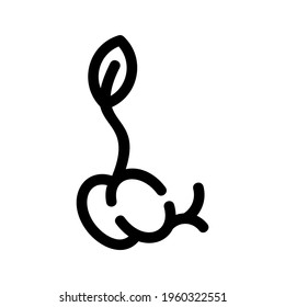 sprouts icon or logo isolated sign symbol vector illustration - high quality black style vector icons
