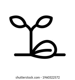 sprouts icon or logo isolated sign symbol vector illustration - high quality black style vector icons
