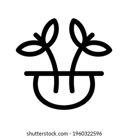 sprouts icon or logo isolated sign symbol vector illustration - high quality black style vector icons
