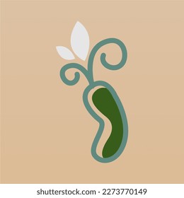 Concepto de diseño del logo de Sprouts. Plantilla de logotipo de brote fresco. Logotipo de semilla de brote