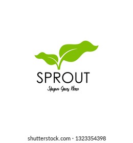 Sprouts logo vector. Organic logo template