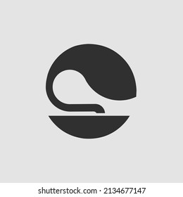 Vector de logotipo de brotes con diseño de estilo de silueta