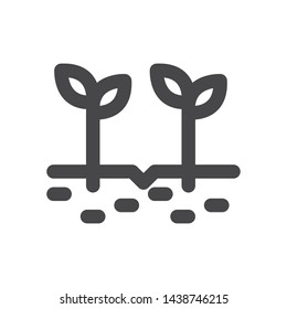 Sprouts vector icon, simple sprouts sign.