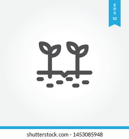 Sprouts vector icon, simple sprouts 
sign.