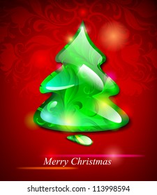 Spruce. Abstract christmas tree. Vector eps 10.