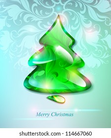 Spruce. Abstract christmas tree. Vector eps 10.