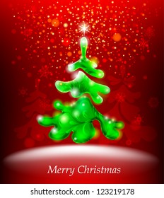 Spruce. Abstract christmas tree. Vector eps 10.